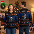 Houston Astros Skeleton Baseball Player Ugly Christmas Sweater