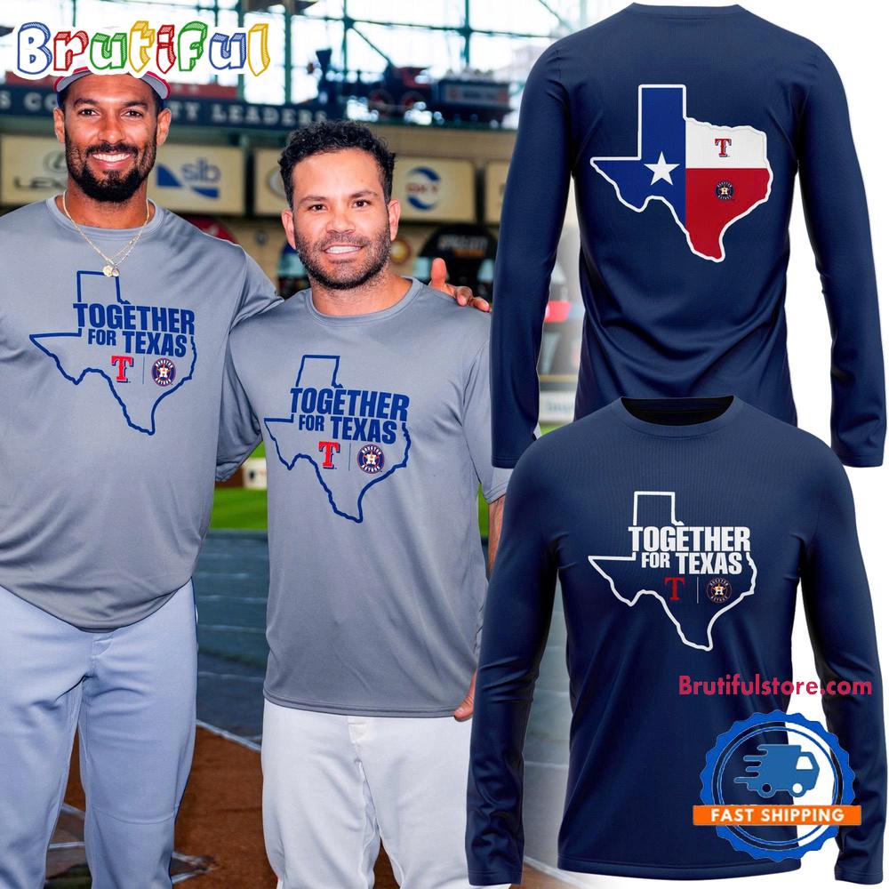 Houston Astros Together for Texas 2025 Blue Long Sleeve Shirt