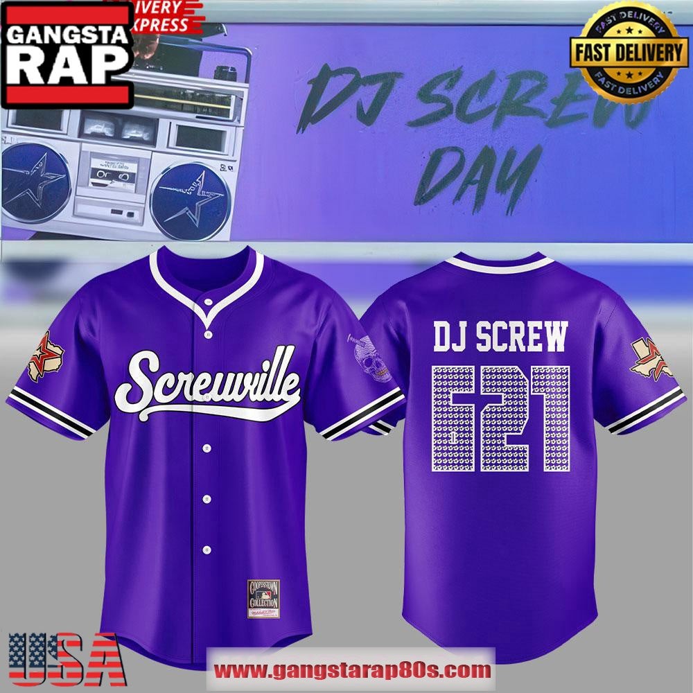 Houston Astros x DJ Screw x 621 Special Baseball Jersey Shirt