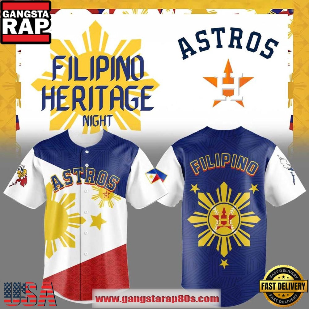 Houston Astros x Filipino Heritage Night 2026 Special Edition Baseball Jersey