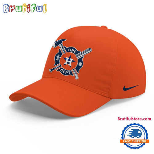 Houston Astros x Firefighter Appreciation Night 3D Print Orange Cap Hats