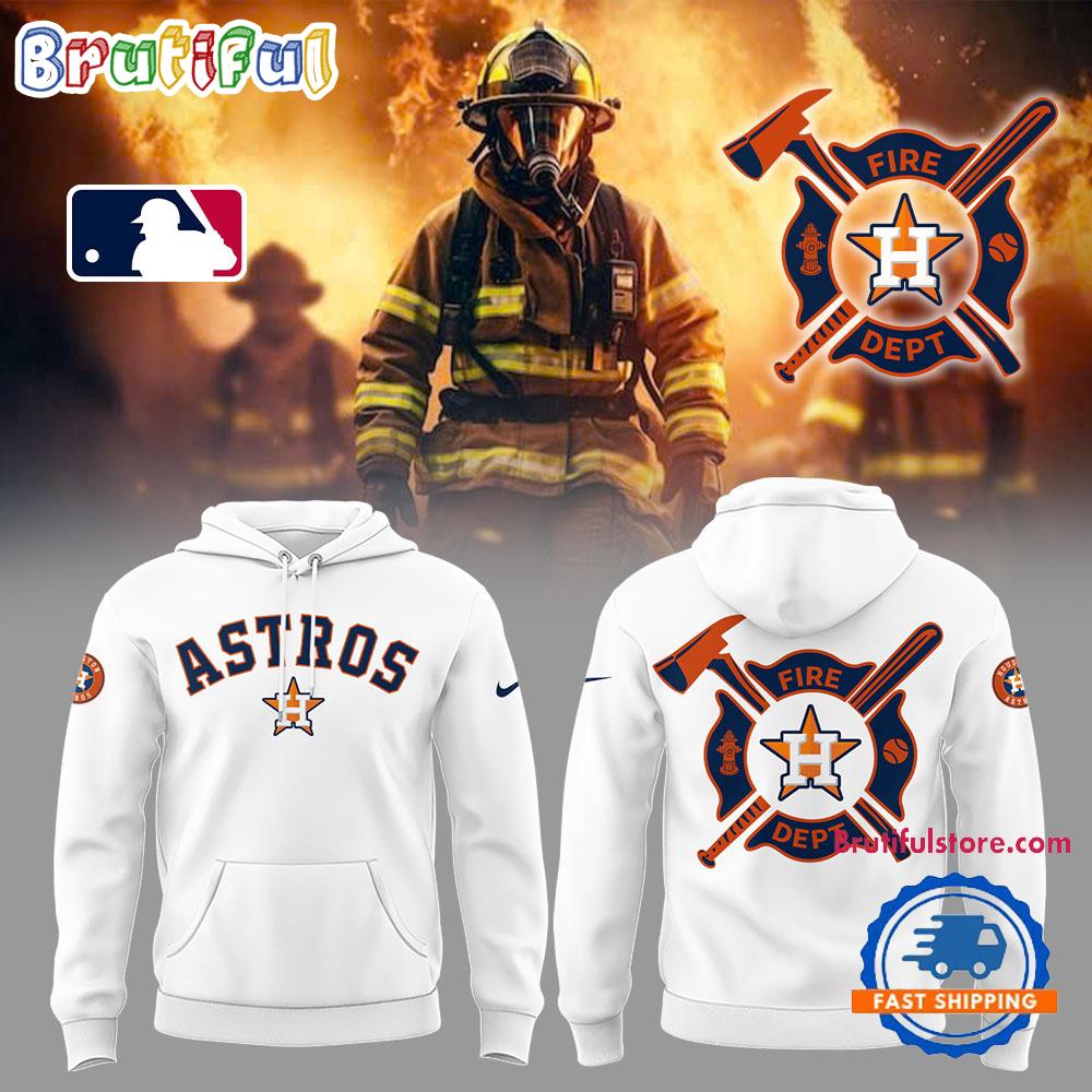 Houston Astros x Firefighter Appreciation Night 3D Print White Hoodie T-Shirt