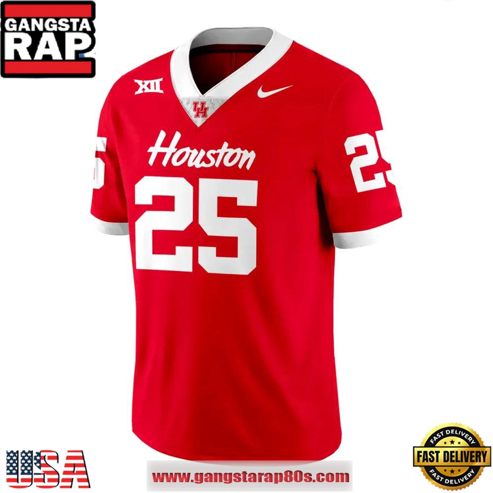 Houston Cougars 2025 New Red Uniform Custom Football Jersey