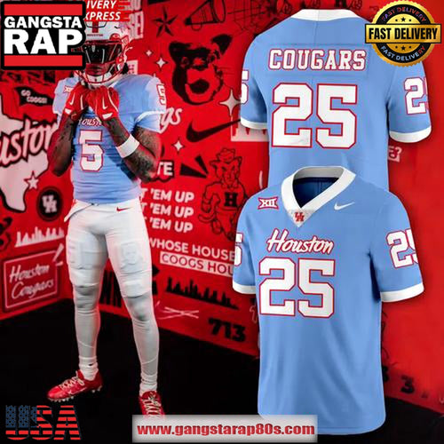 Houston Cougars 2025 Official Blue Edition Football Jersey