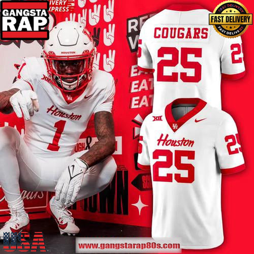 Houston Cougars 2025 Official White Edition Football Jersey
