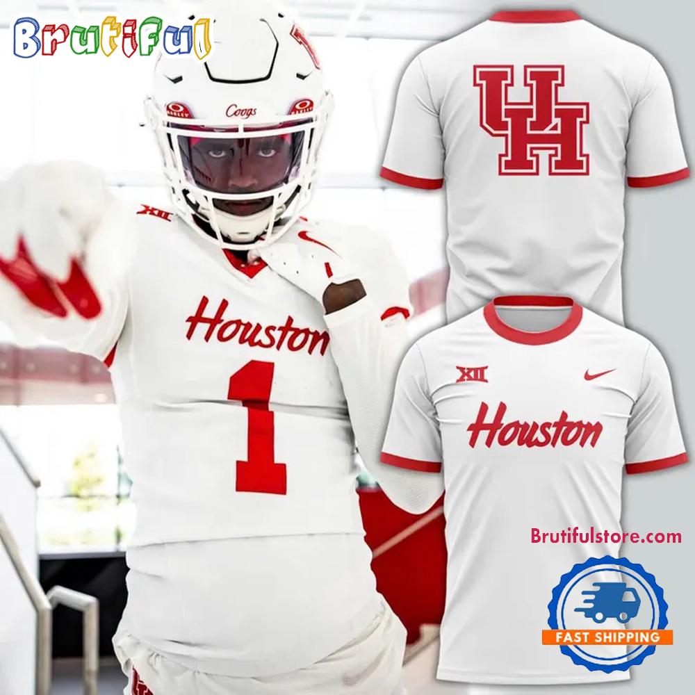 Houston Cougars 2026 Football Logo Limited Edition White Hoodie T-Shirt