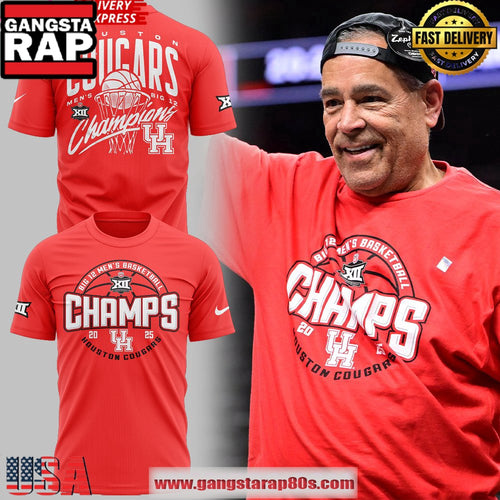 Houston Cougars Basketball Champions Big 12 Red Unisex T-Shirt