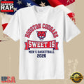 Houston Cougars Sweet 16 2026 Men’s March Madness Retro Basketball T-Shirt