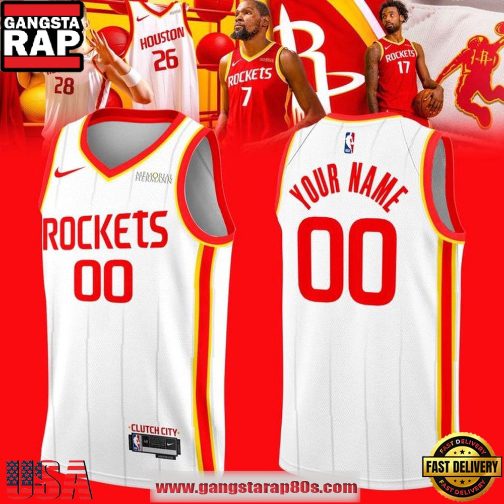 Houston Rockets Clutch City 2026 Custom Basketball Jersey