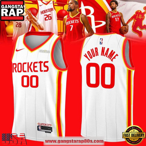 Houston Rockets Clutch City 2026 Custom Basketball Jersey
