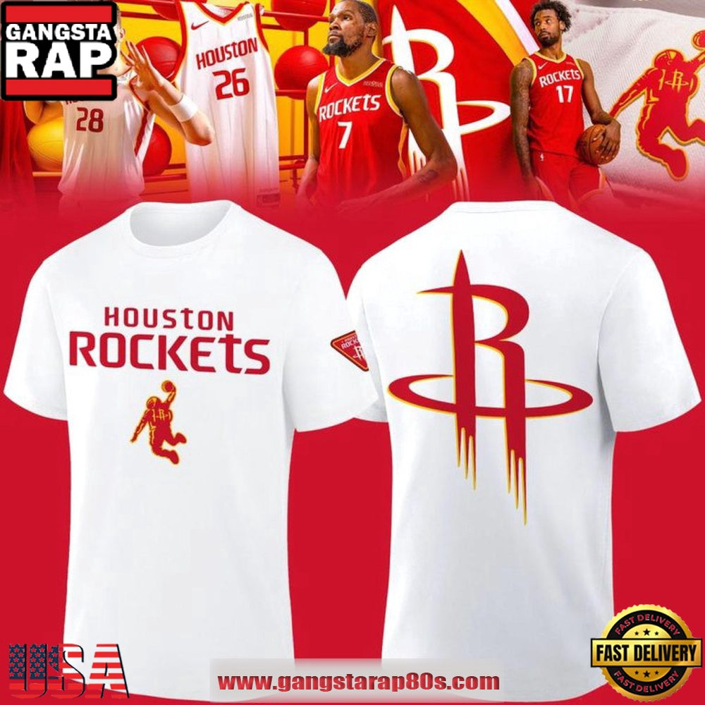 Houston Rockets Clutch City 2026 Houston Basketball Pride White T Shirt