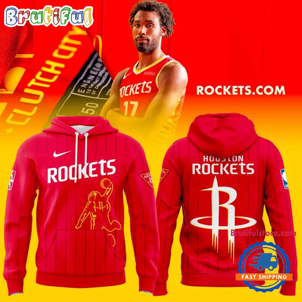Houston Rockets NBA 2026 New Logo Red Hoodie T-Shirt