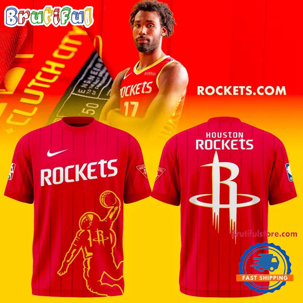 Houston Rockets NBA 2026 New Logo Red Hoodie T-Shirt