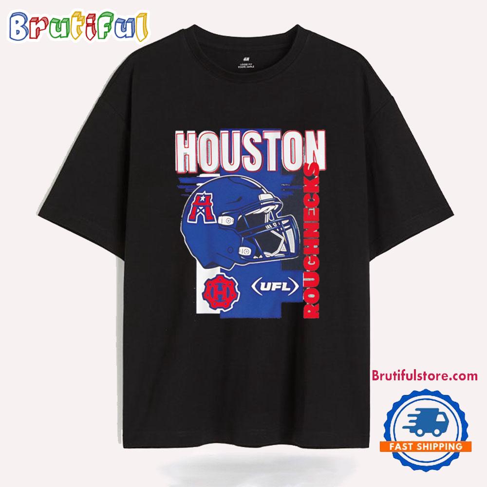 Houston Roughnecks Helmet Frame UFL T Shirt