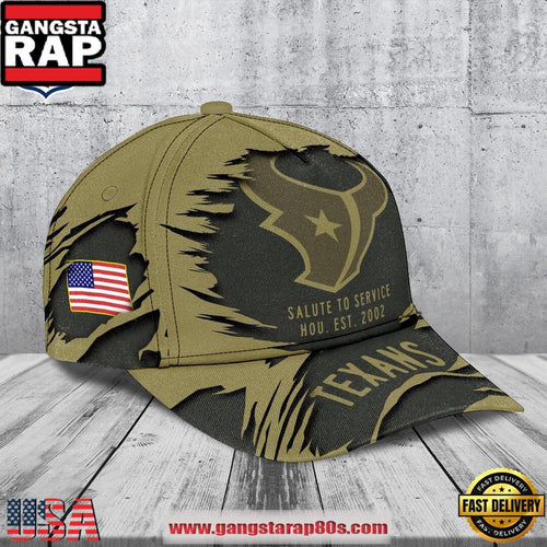 NFL Houston Texans Salute to Service 2025 New Cap Hats