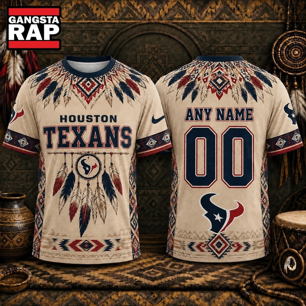 Houston Texans 2026 NFL Native American Heritage 3D Shirt, Football New Design Shirt