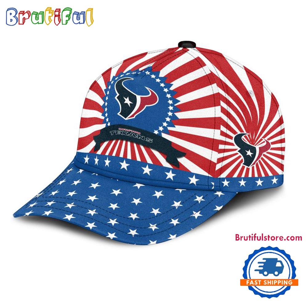 Houston Texans American Flag Pattern Independence Day Baseball Cap