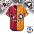 Houston Texans Mix Houston Astros Sporty New Design Baseball Jersey