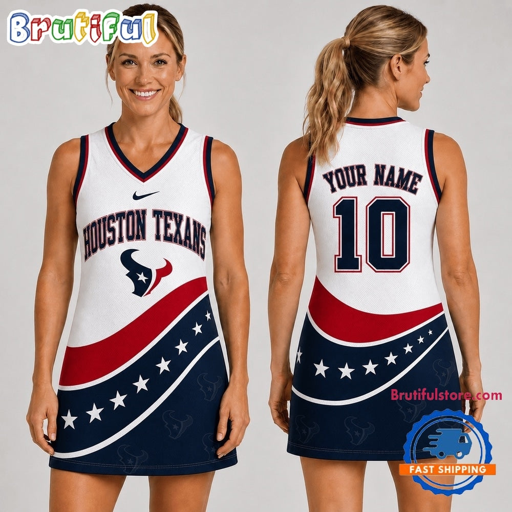 Houston Texans NFL Bold Team Pride Women Basketball Jersey Dress