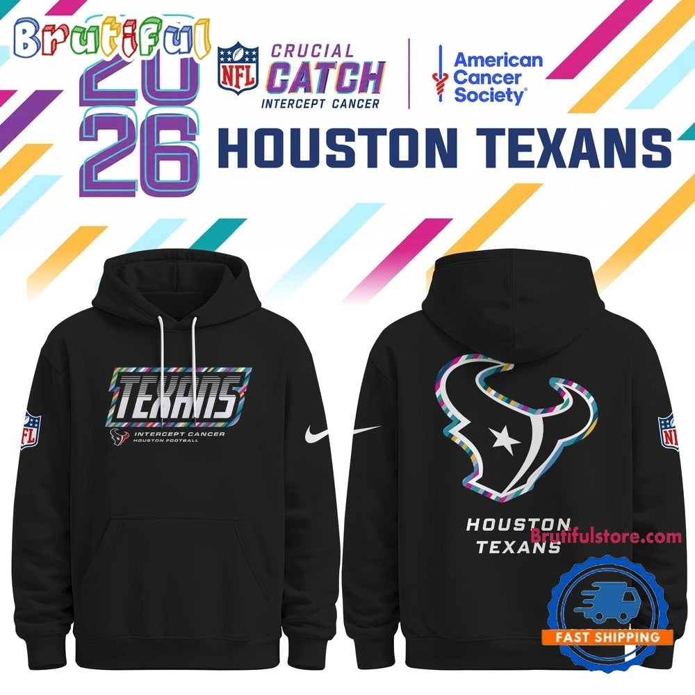 Houston Texans NFL Crucial Catch 2026 Limited Edition Black Hoodie Shirt