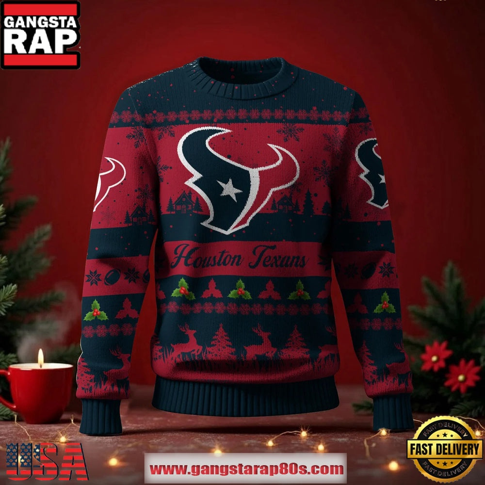 Houston Texans NFL Holiday Spirit Ugly Christmas Sweater