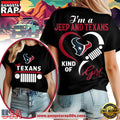 Houston Texans NFL Jeep Girl Women’s Black 3D Shirt