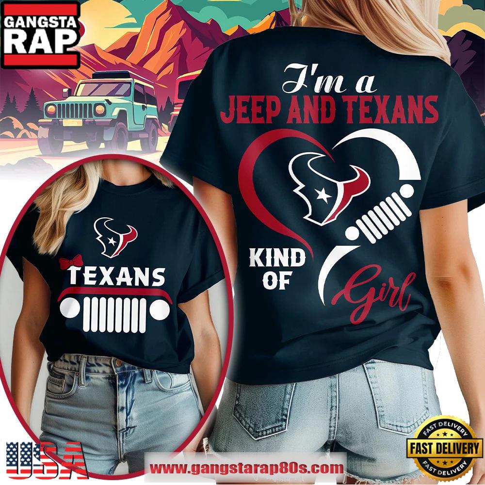 Houston Texans NFL Jeep Girl Women’s T Shirt