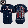 Houston Texans NFL Stand For The Flag Kneel For The Cross Baseball Jersey Shirt