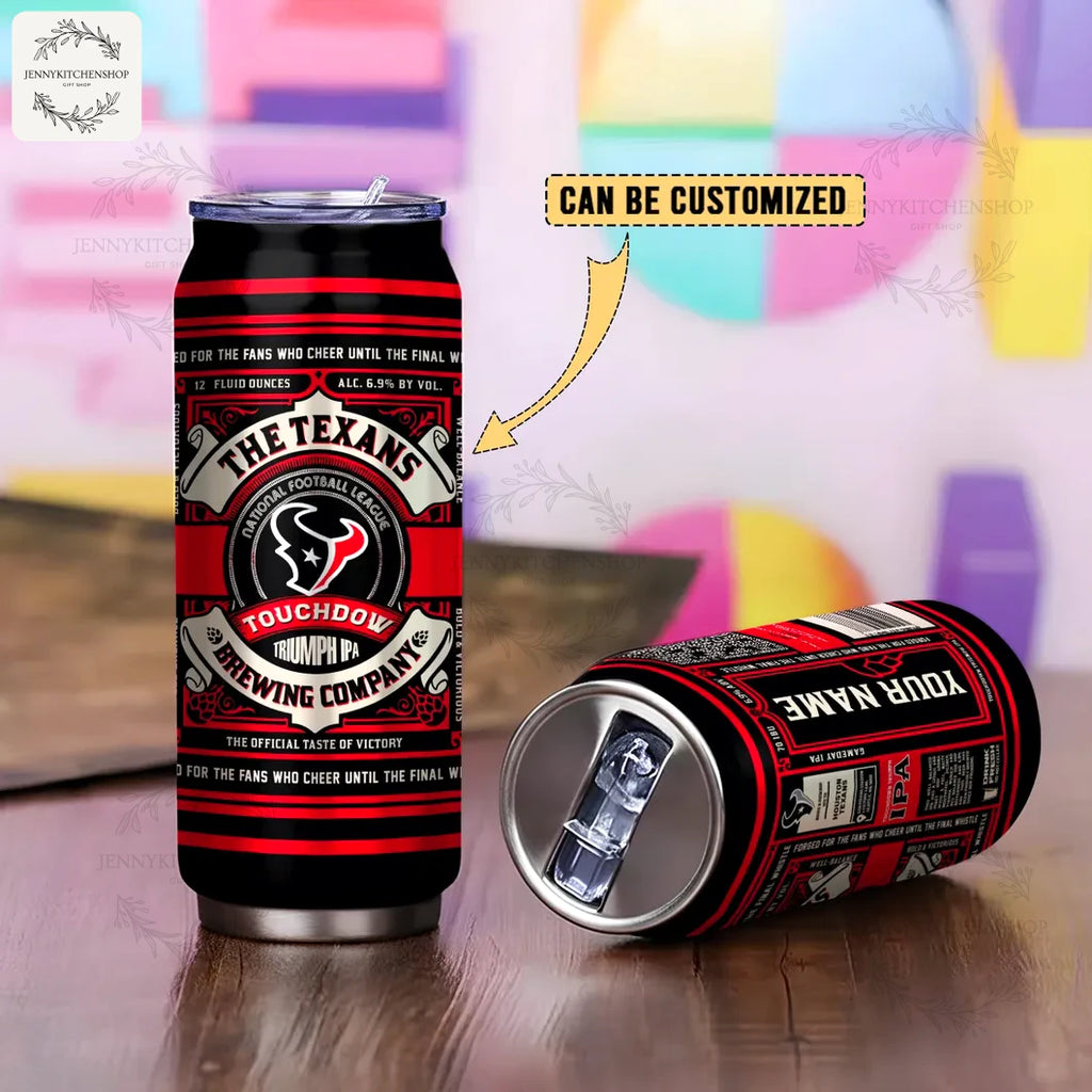 Houston Texans Personalized Can Shaped Tumbler