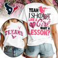 Houston Texans Premium NFL Shoot Like A Girl Women T-Shirt