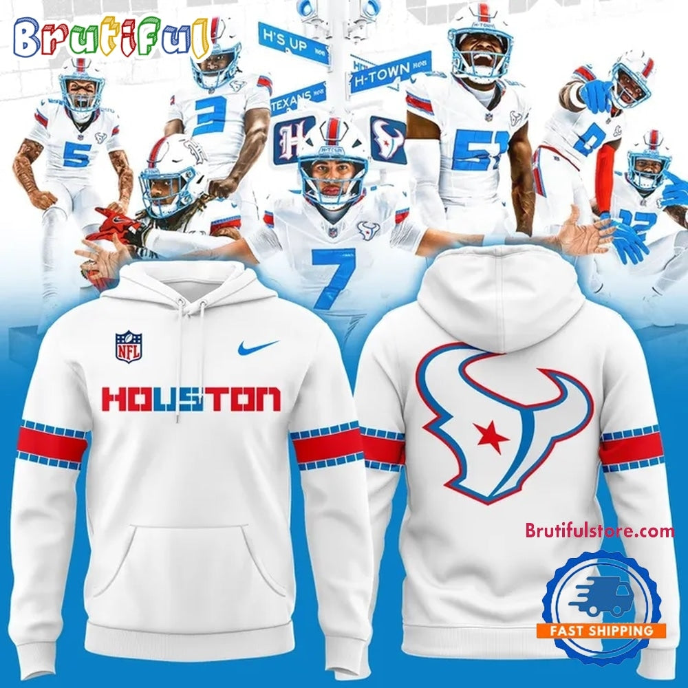 Houston Texans Rivalries By the H For the H 2026 White Hoodie T-Shirt