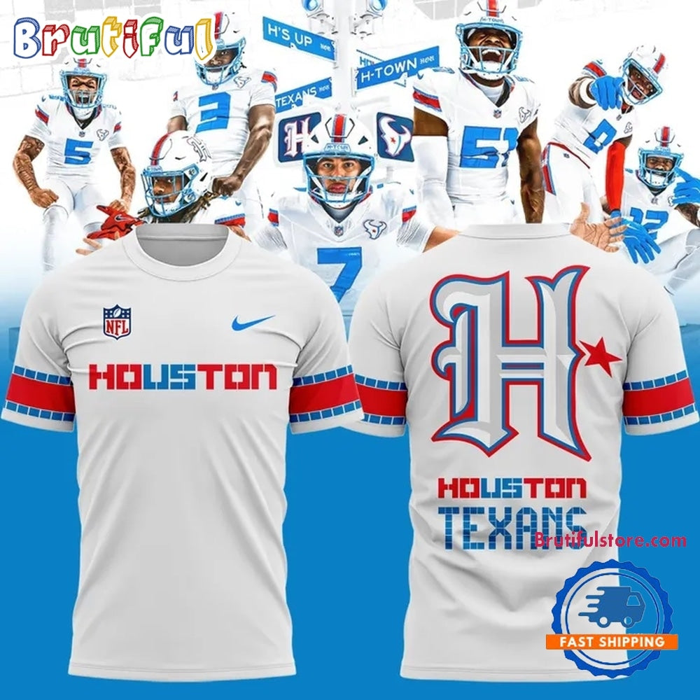 Houston Texans Rivalries By the H For the H 2026 White Hoodie T-Shirt