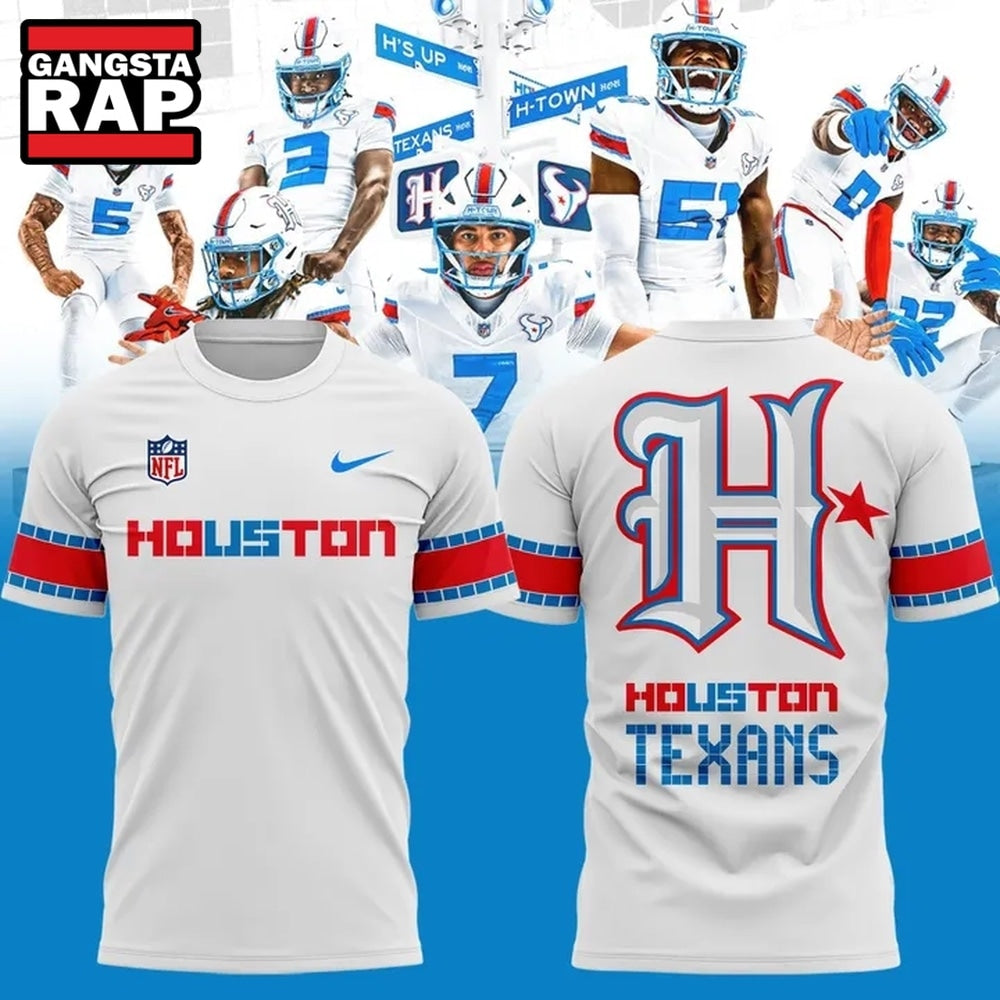 Houston Texans Rivalries By the H For the H 2026 White Hoodie T-Shirt