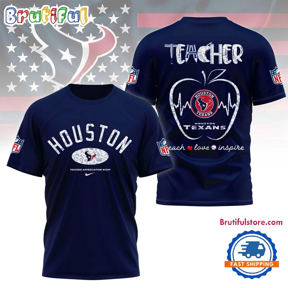 Houston Texans Teacher Appreciation Night 2025 3D Shirt