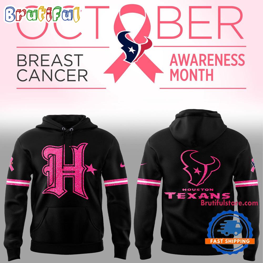 Houston Texans x Breast Cancer Awareness Design New Hoodie T-Shirt
