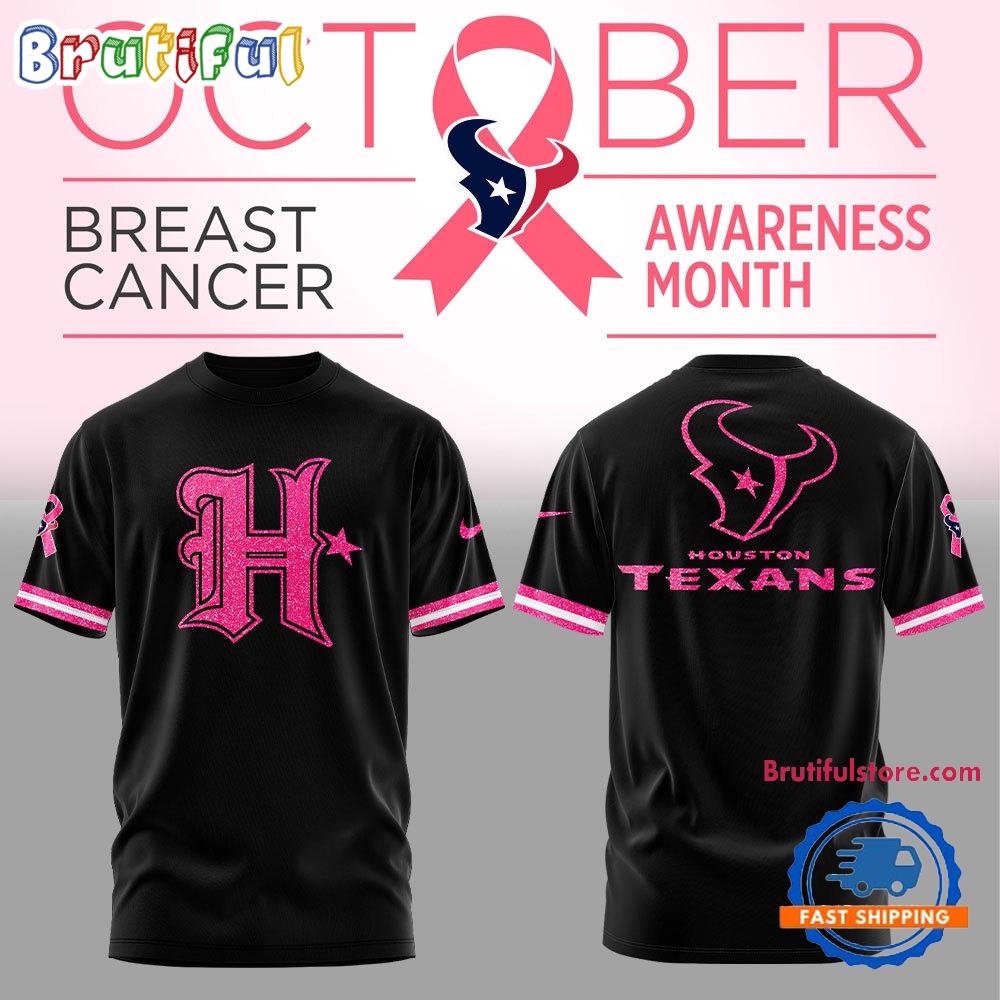 Houston Texans x Breast Cancer Awareness Design New Hoodie T-Shirt