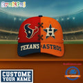 Houston Texans x Houston Astros Sporty New Design Baseball Cap