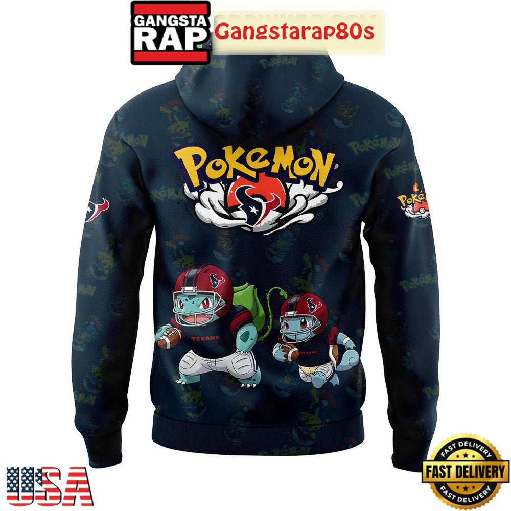 Houston Texans x Pokemon Go 2025 Unisex 3D Hoodie