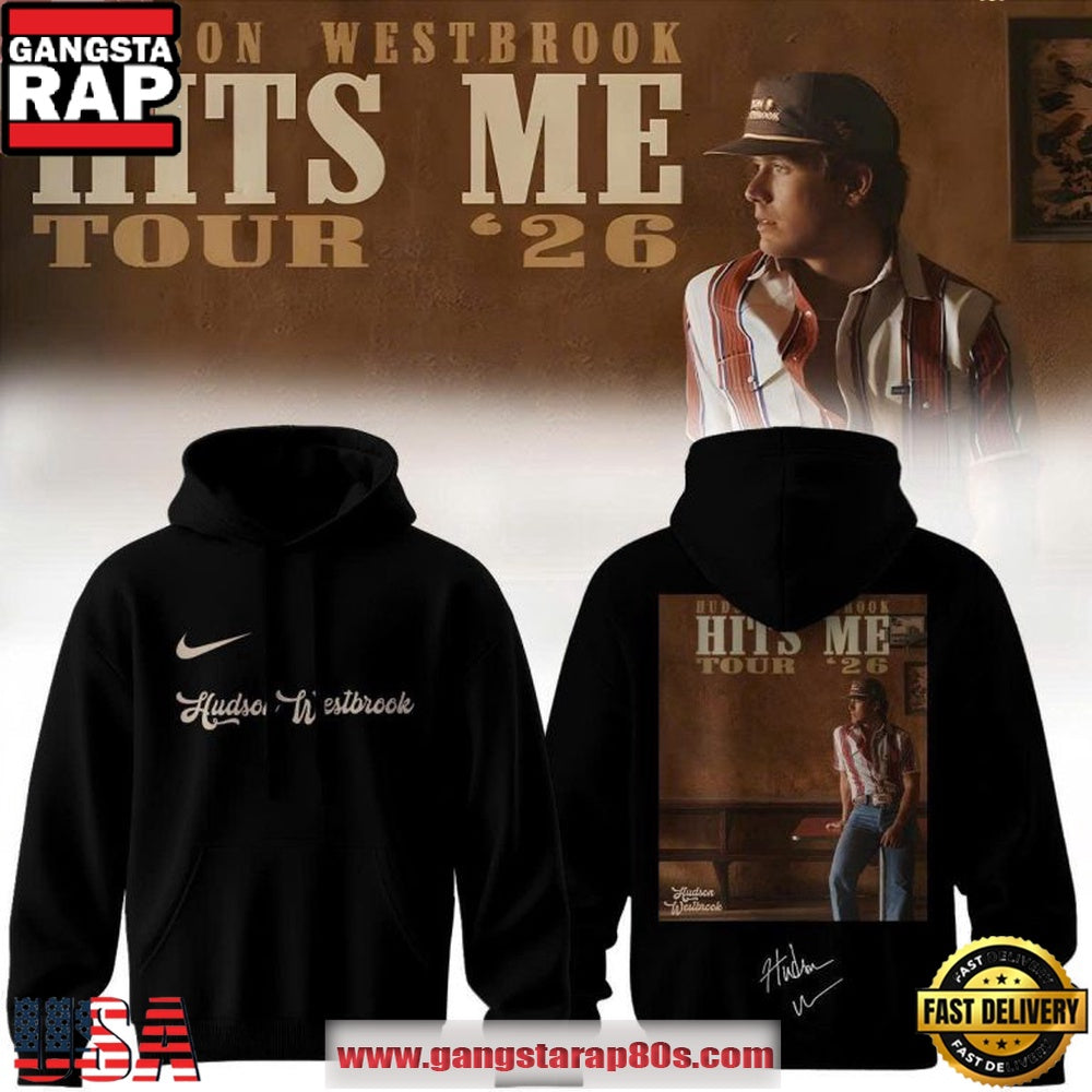 Hudson Westbrook 2026 Hits Me Tour Commemorative Black Hoodie