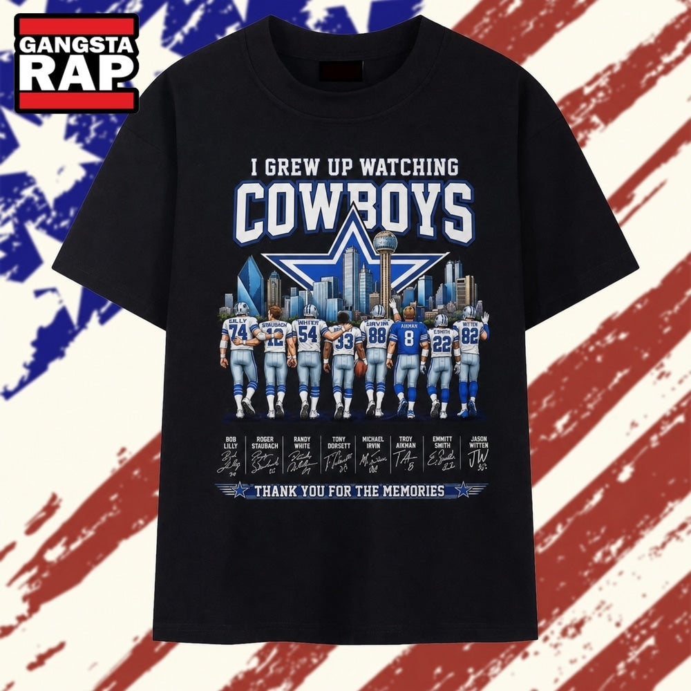 I Grew Up Watching Dallas Cowboys Legends Signatures 2026 T Shirt