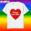 I Love Pope Leo Xiv Heart T Shirt