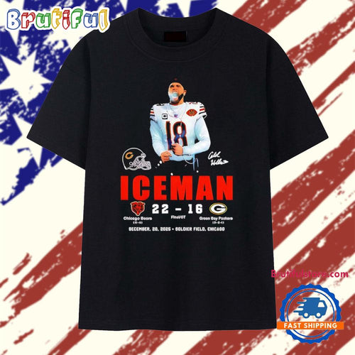 Ice Man Caleb Williams Chicago Bears 22 16 Packers Signature T Shirt