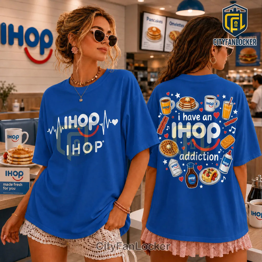 IHOP Addiction Breakfast Food White T-Shirt