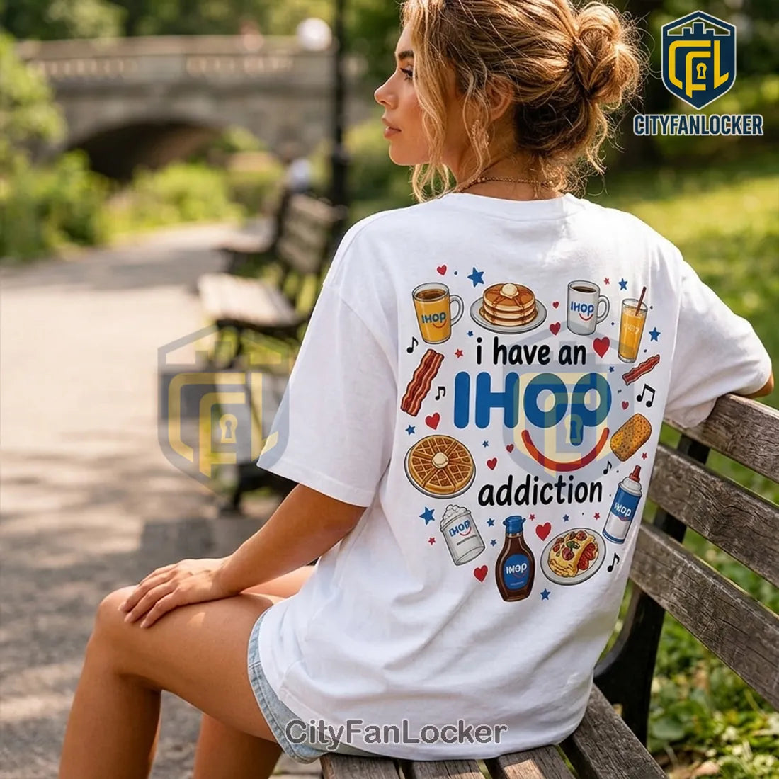 IHOP Addiction Breakfast Food White T-Shirt