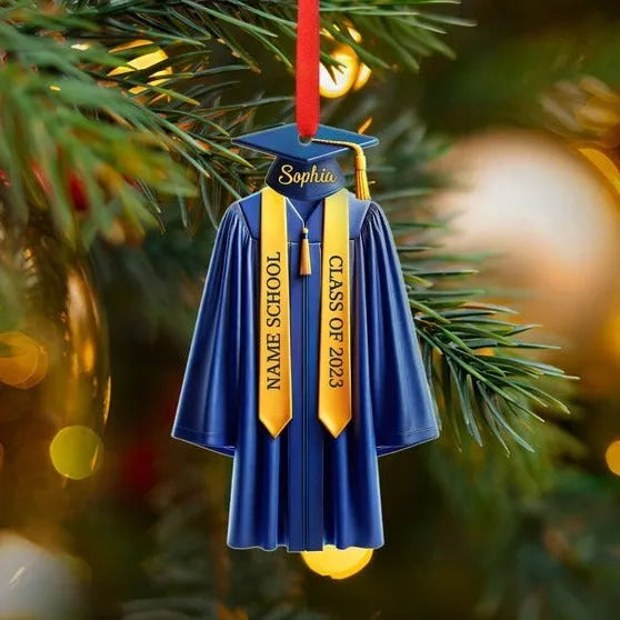 Graduation Ornament - Personalized Custom Shaped Acrylic Ornament - Class Of 2025, Graduation Gift