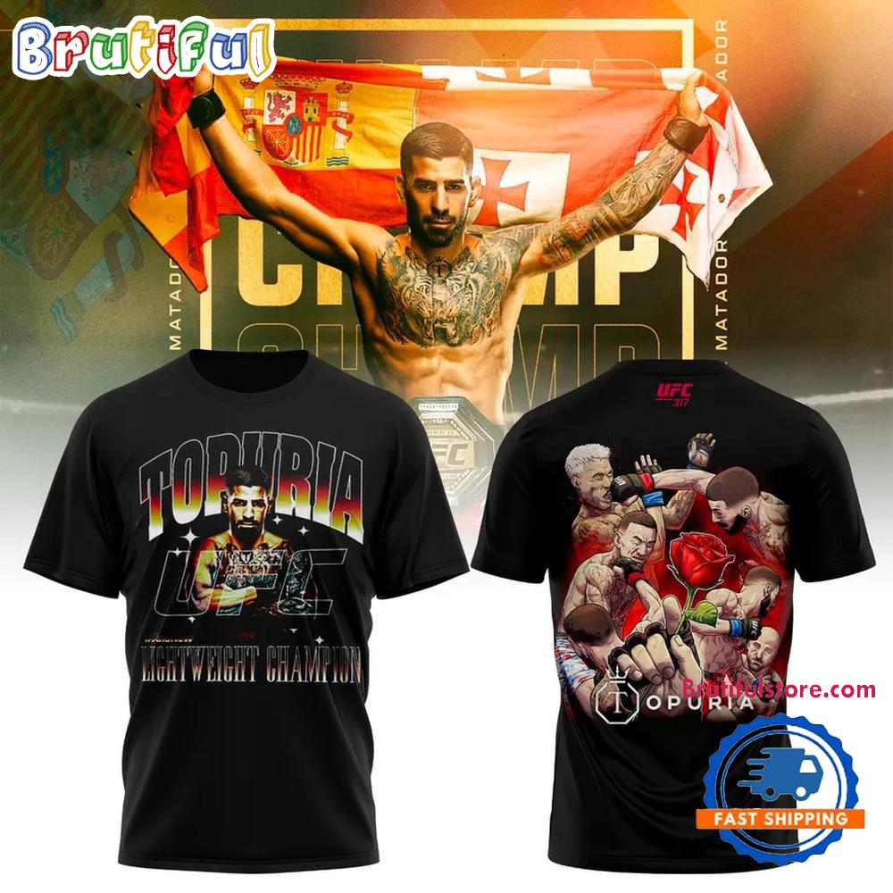 Ilia Topuria UFC 317 World Men’s Lightweight Champion Winner Unisex 3D Shirt