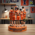 Illinois Basketball Fan Gift For Her Team Huddle Collectible Figurine