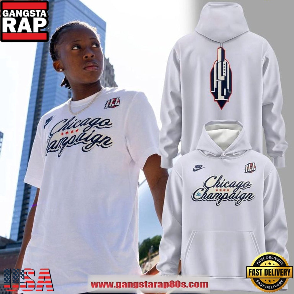 Illinois Fighting Illini 2026 Chicago to Champaign Unisex Hoodie