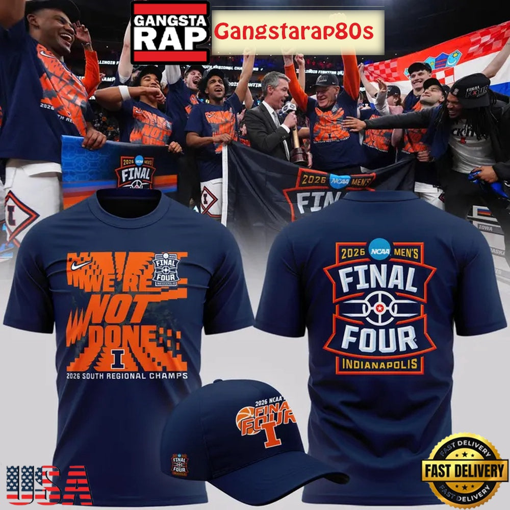 Illinois Fighting Illini 2026 NCAA Men’s Basketball Tournament March Madness Final Four T-Shirt