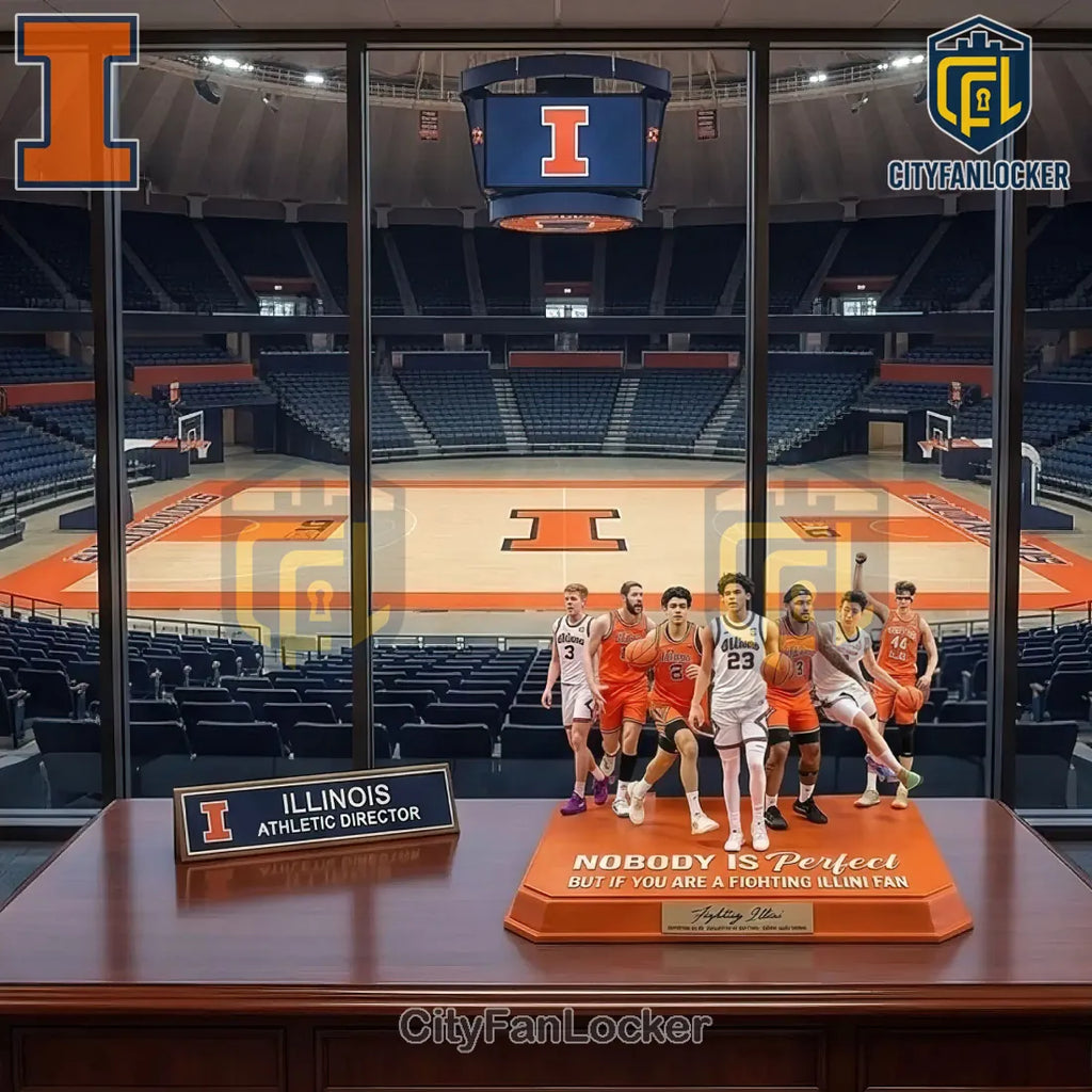 Illinois Fighting Illini Basketball Limited Edition 3D Collector’s Figurine Set